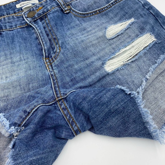 Billabong Coast Ryder Medium Wash Distressed Denim Jean Shorts Size 26 - Picture 5 of 12